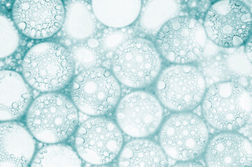 Cosmetic ingredient swatch blue foam structure background