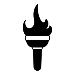 Torch outline icon Vector illustration