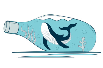 whale in bottle