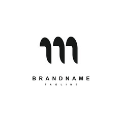 Abstract monogram letter m logo 