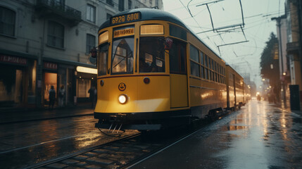 tram in the city
