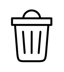 delete icon vector on white background. discard icon. trash can icon