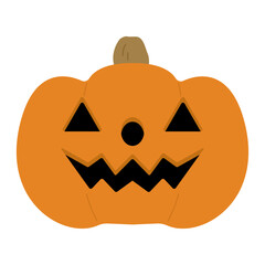 ジャック・オ・ランタンのイラスト、ハロウィンのデコレーション素材