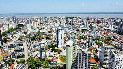 river beyond the city