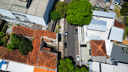 top view of the street