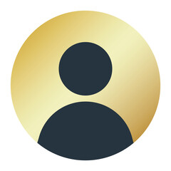 Gold membership icon. Default avatar profile icon. Membership icon. Social media user image. Vector illustration