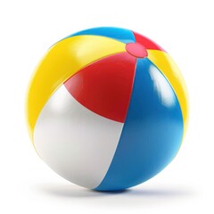 Colorful Beach Ball with White Background