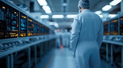 Fototapeta premium High-tech lab with scientists innovating, strategy innovation, research and development