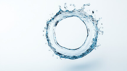 A stunning circular splash of water against a light background, symbolizing freshness and fluidity in design.