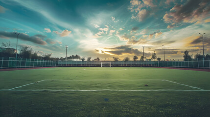 empty soccer field