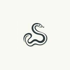 Obraz premium A simple snake icon.