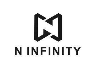 letter n infinity logo, design, Vector, illustration, creative icon, template