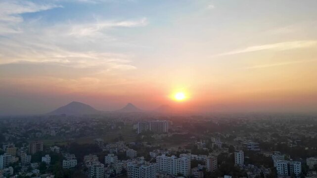 sunrise over the mountains