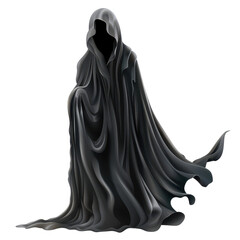 Naklejka premium Phantom figure, Halloween element, isolated on Transparent background, illustration.
