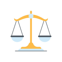 Justice Scale vector icon