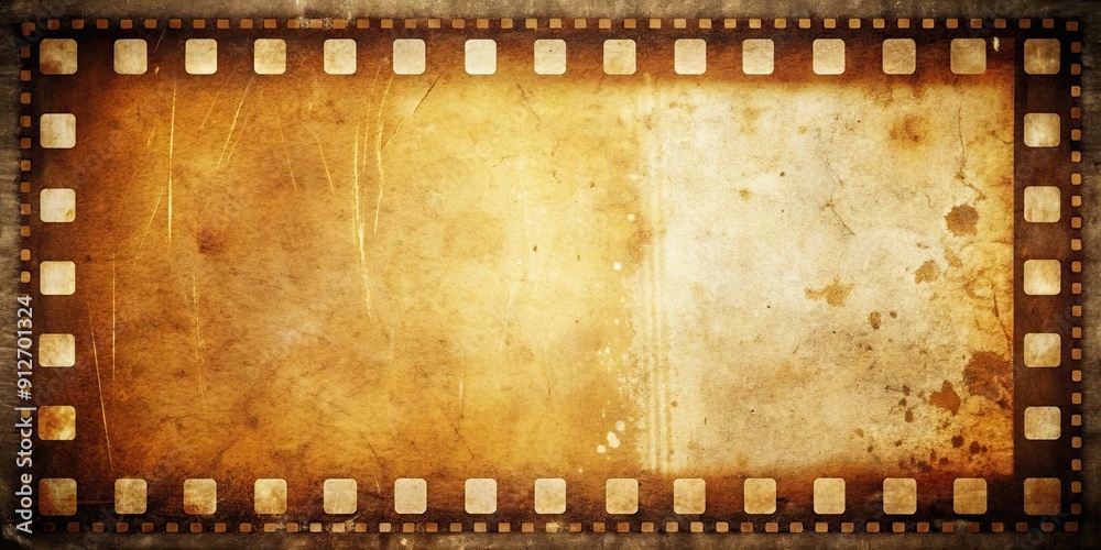 Sticker Vintage film overlay texture with scratches, dust, and grain , old, film, overlay, vintage, texture, scratches, dust, grain