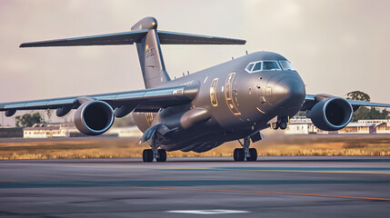 Naklejka premium airplane at the airport