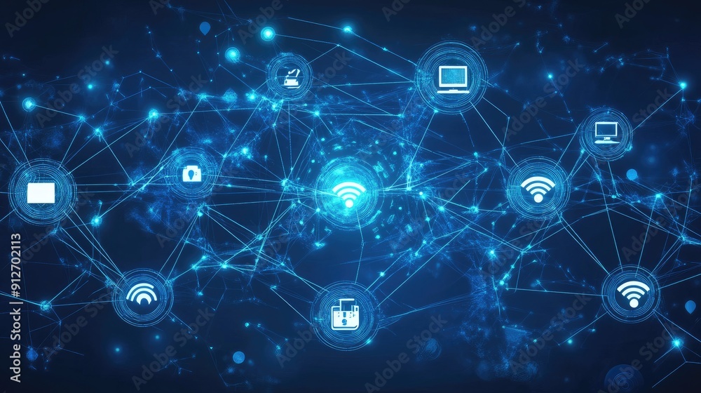 Aufkleber communication and network connection concept