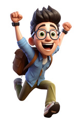 PNG Jumping cartoon face white background.