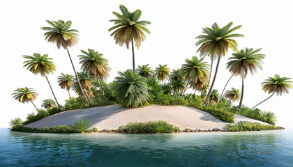 Obraz premium Beautiful Palm Island, removed