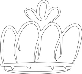 Queen or king crowns hand drawn. Royal imperial coronation symbols