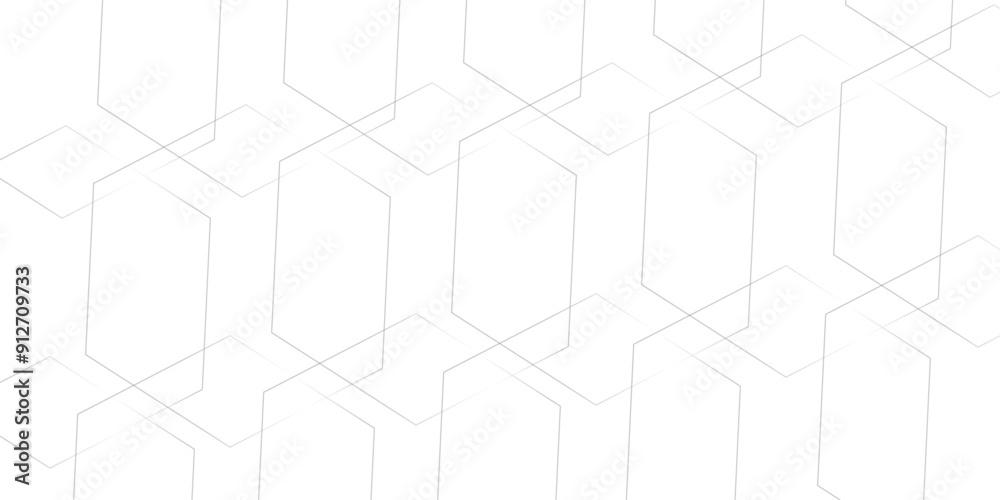 Poster modern and geometric background in illustration design with hexagonal line background. surface polyg