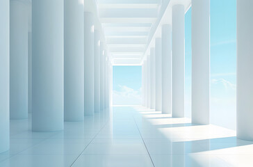 Obraz premium Light color is the future building space ground