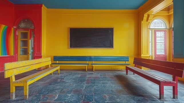 Educational posters on a solid color background, informative