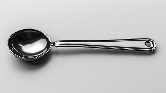 Measuring spoon on white background.
