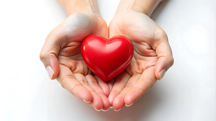 Hands holding heart world organ donation day 2024 transparent isolated background full hd 4k photo image picture png
