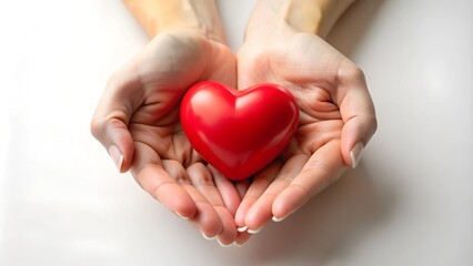 Hands holding heart world organ donation day 2024 transparent isolated background full hd 4k photo image picture png