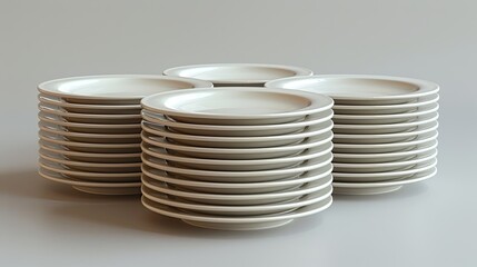 Obraz premium Plates on white background.