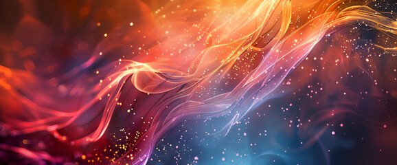 Fototapeta premium Luxury rainbow drapery fabric background ,abstract multicolor background with smooth lines and waves of light