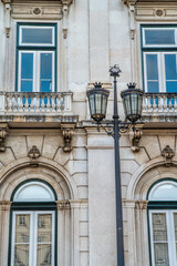 Vintage street lamp in the city