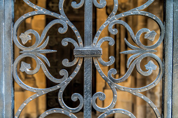 Background with ornaments in iron