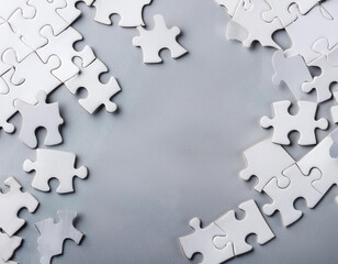 Obraz premium Cut off white puzzle pieces