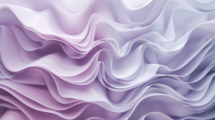 Fototapeta premium Minimalistic abstract background with smooth lines in pink, blue and white colors ,Shining light through a thin weave flying in the wind