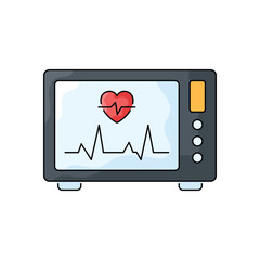 Electrocardiogram vector icon