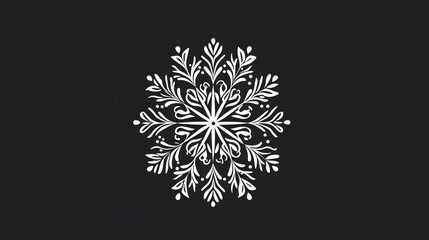 black and white snowflake