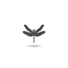 Simple Dragonfly icon with shadow