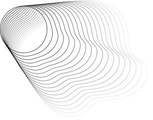 Circle liquid blend out line gradient. Technology element design