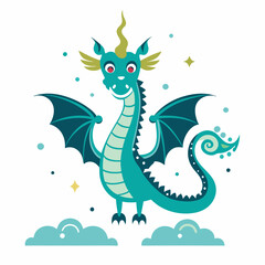 Whimsical Fairytale Dragon Graphics