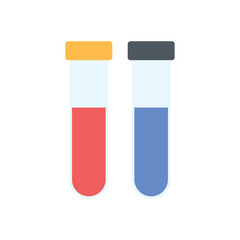 Test tubes vector icon