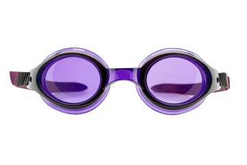 Fototapeta premium Violet swim goggles isolated on white background