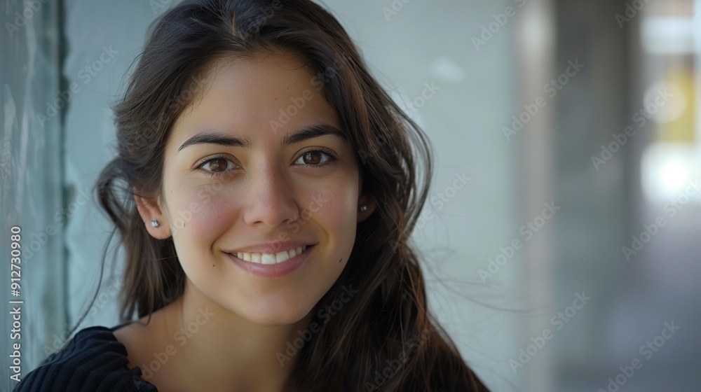 Wall mural smiling woman portrait