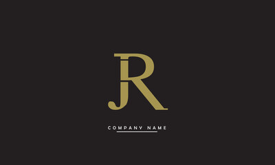 Obraz premium JR, RJ, J, R Abstract Letters Logo Monogram