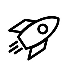 Fast Rocket line icon