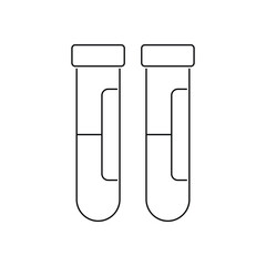 Test tubes vector icon