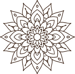 Mandala Coloring book page coloring flower mandala
