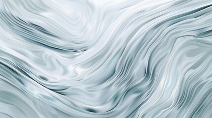A mesmerizing display of delicate, swirling patterns in shades of light gray, resembling liquid waves or flowing fabric.